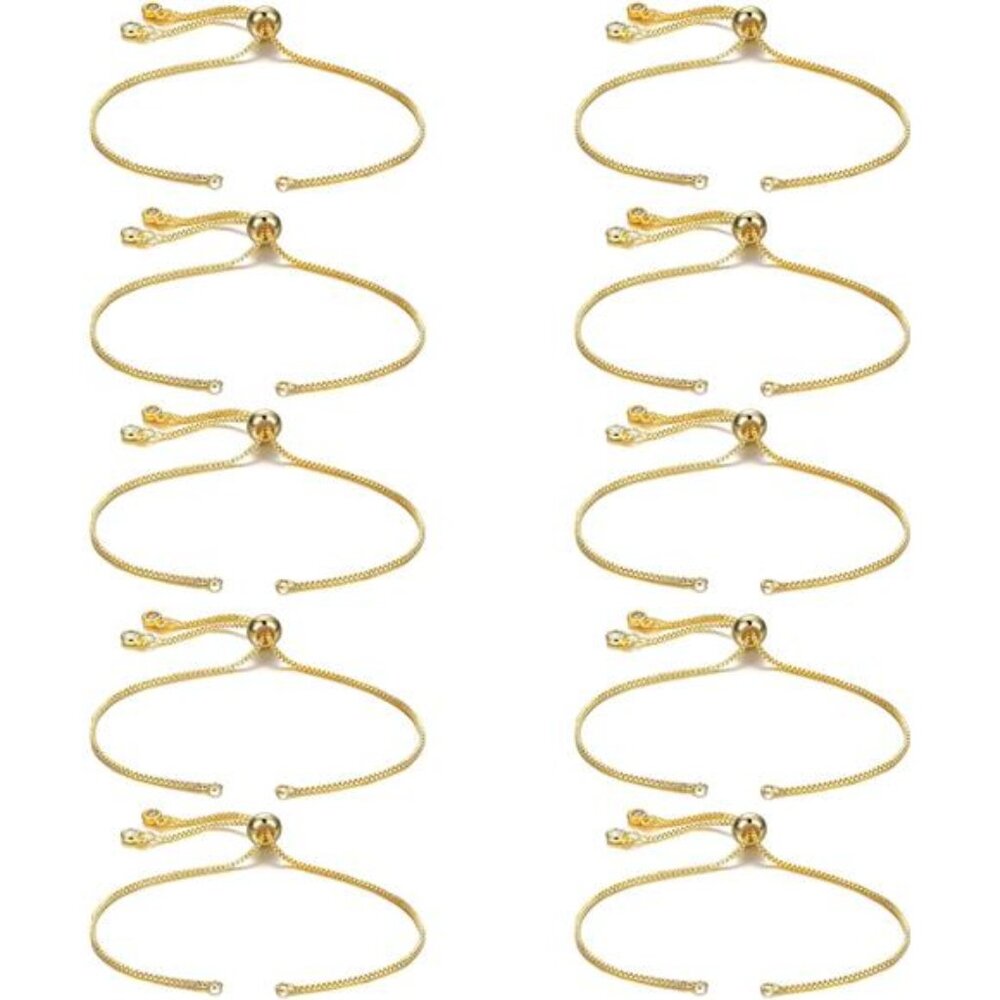 Adjustable Slider Bracelet Chains DIY Jewelry Making Findings Extender Chains Wo